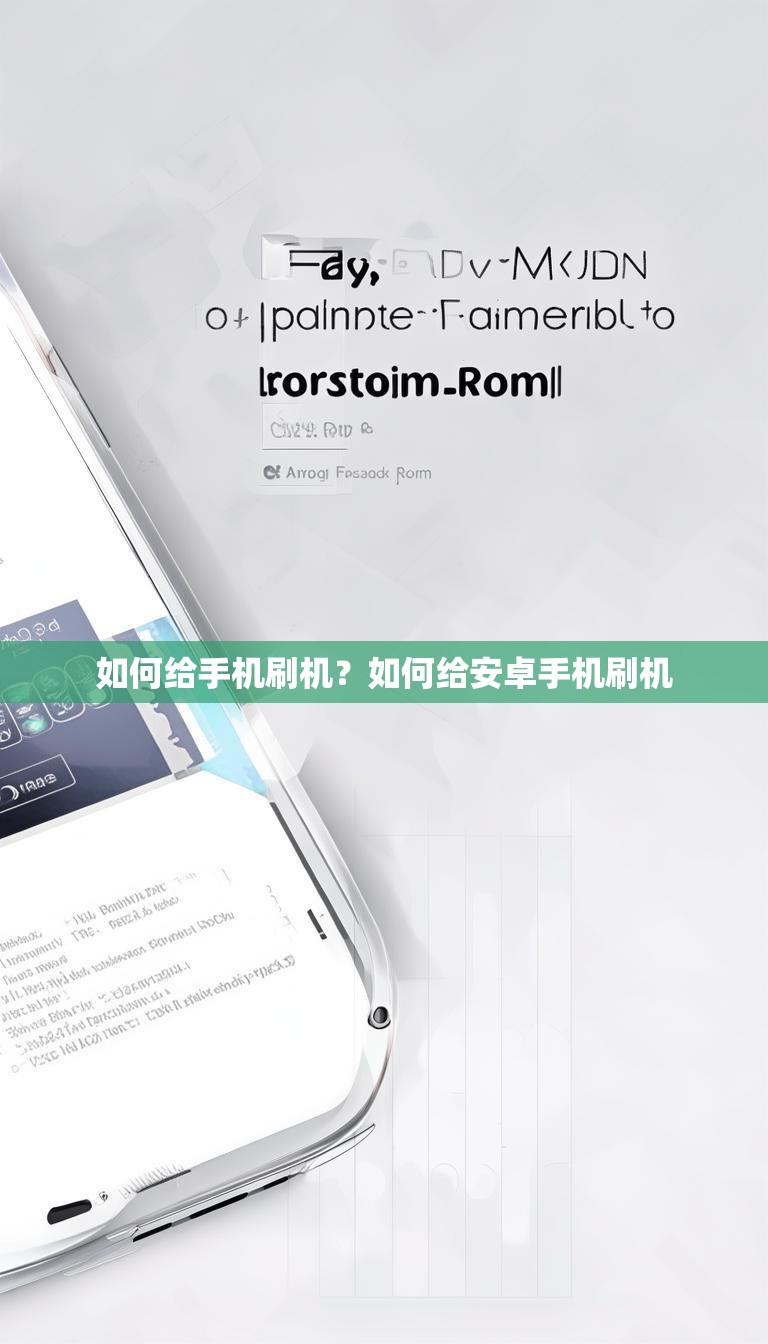 如何给手机刷机?如何给安卓手机刷机