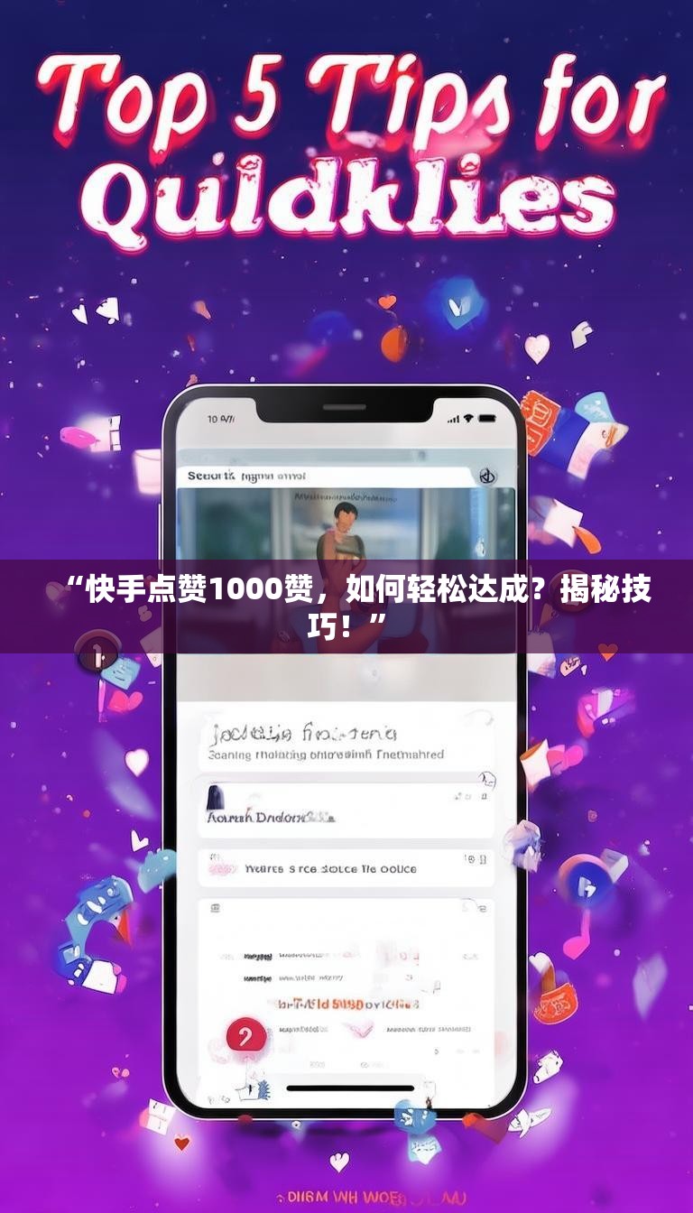 “快手点赞1000赞，如何轻松达成？揭秘技巧！”