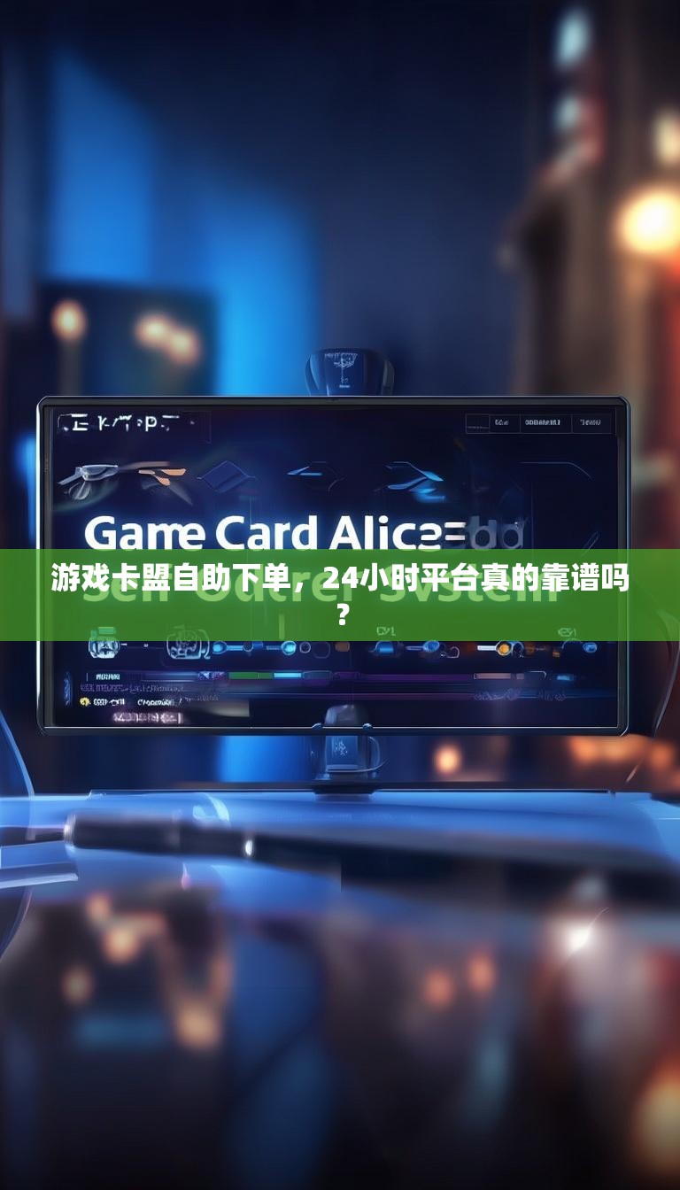 游戏卡盟自助下单，24小时平台真的靠谱吗？