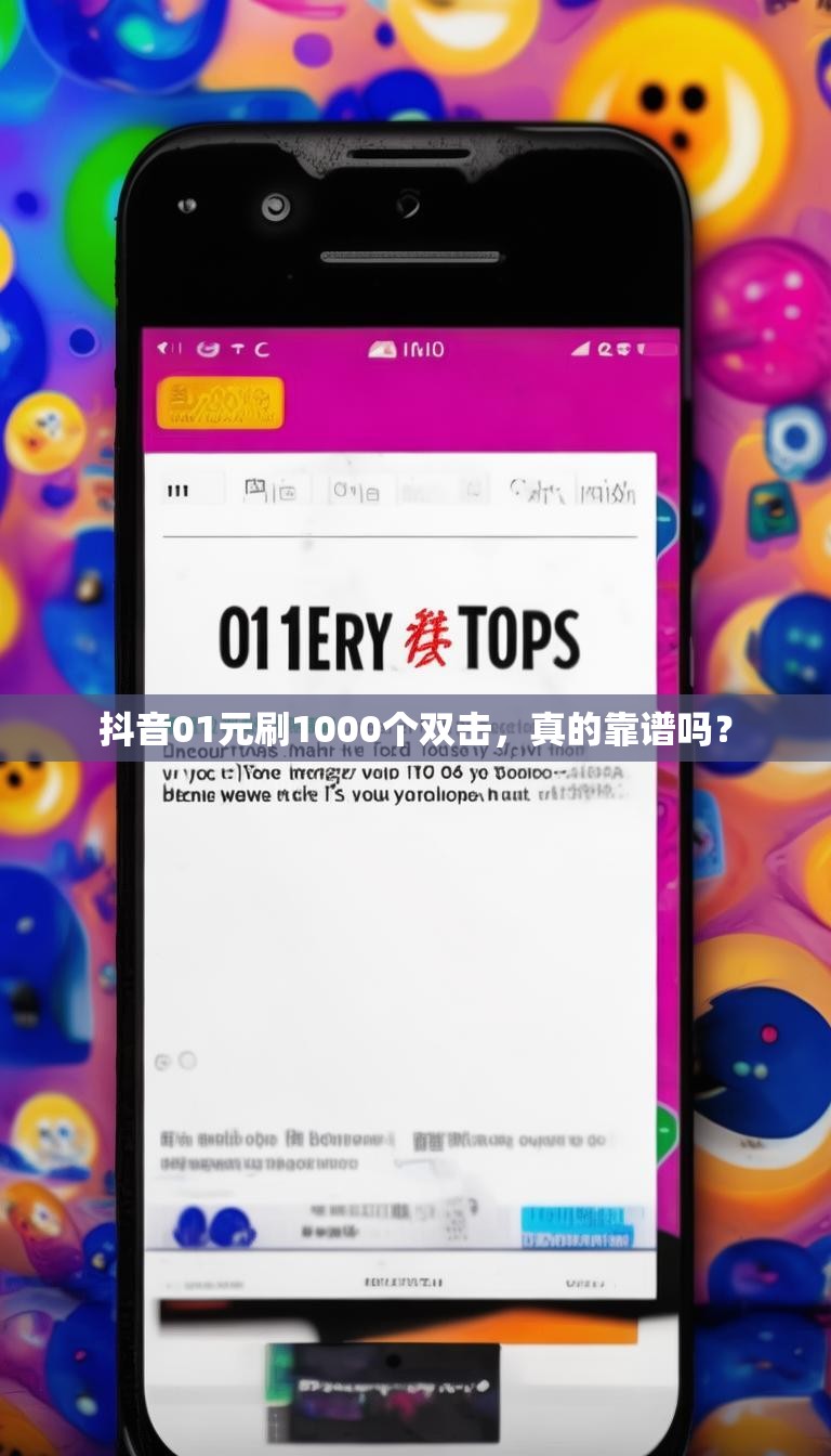 抖音01元刷1000个双击，真的靠谱吗？