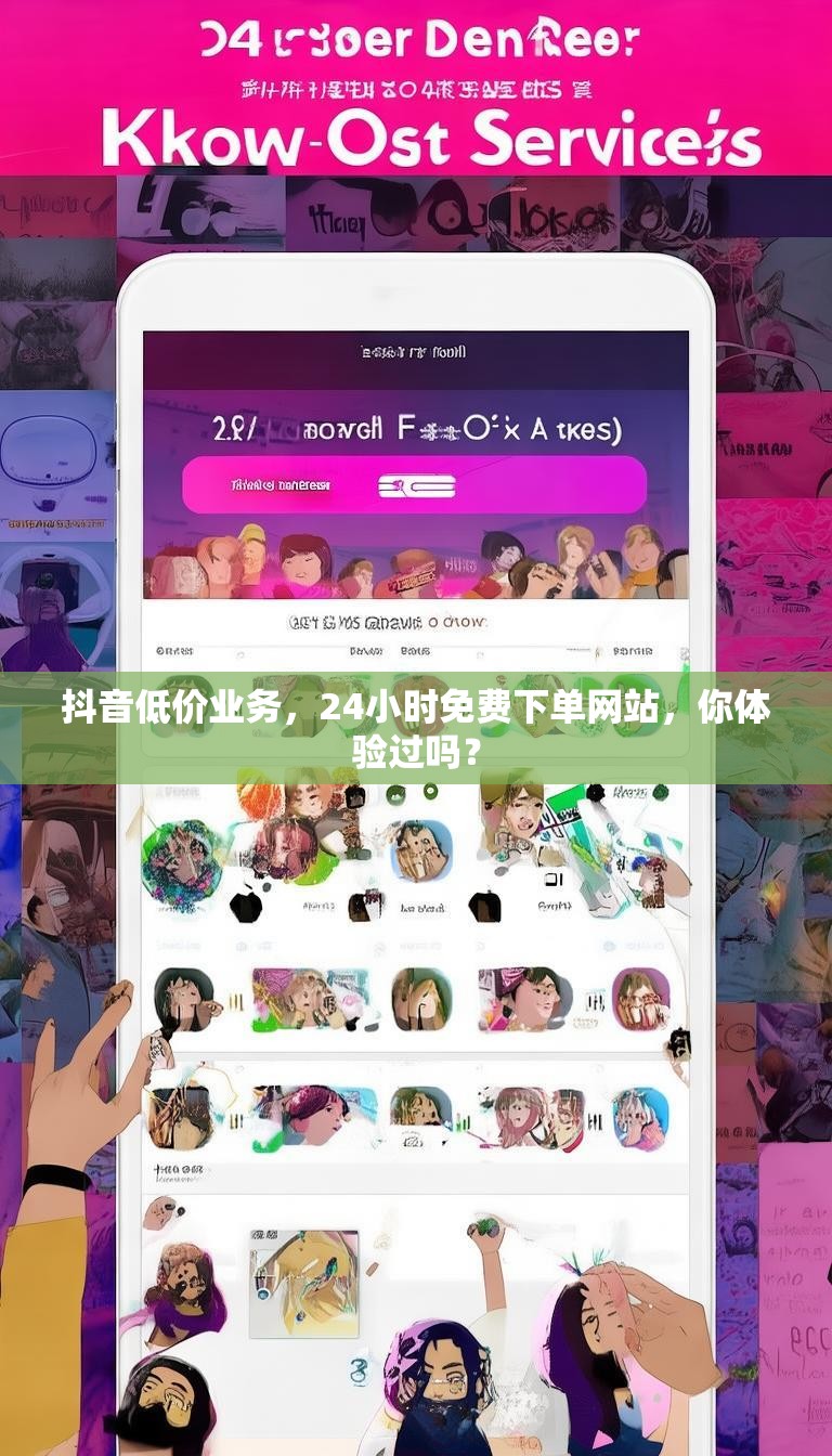 抖音低价业务，24小时免费下单网站，你体验过吗？