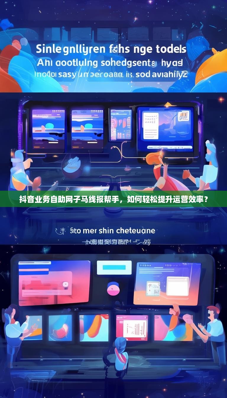抖音业务自助网子马线报帮手，如何轻松提升运营效率？