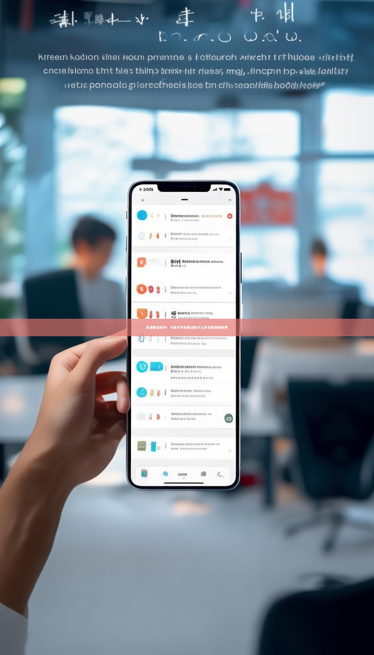 韩语翻译软件:中韩文在线翻译有什么好的转换器推荐