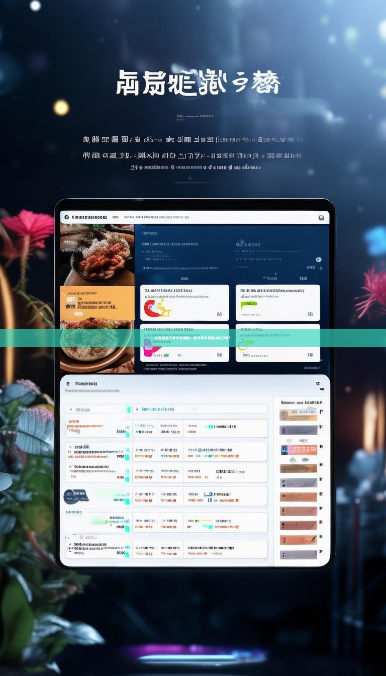 抖音自助下单平台网站:如何高效管理小时订单?