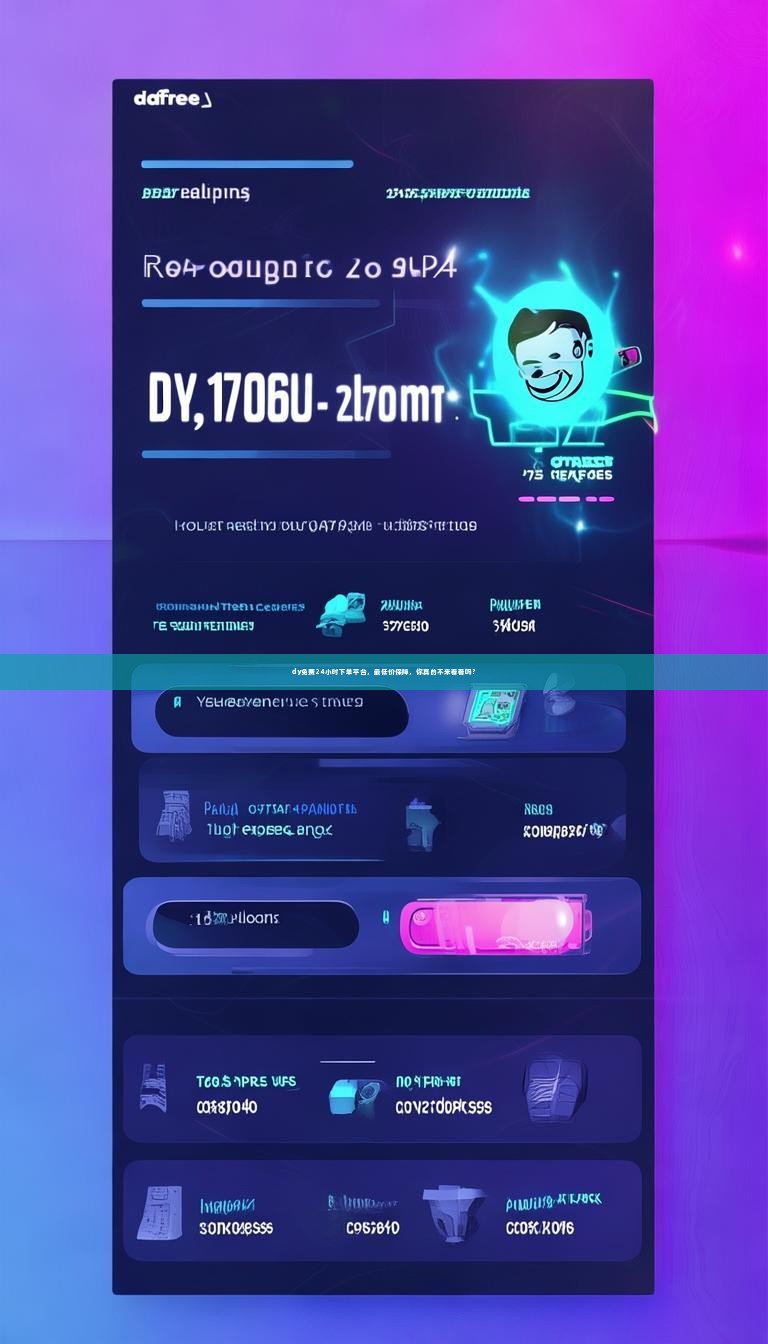 dy免费24小时下单平台，最低价保障，你真的不来看看吗？