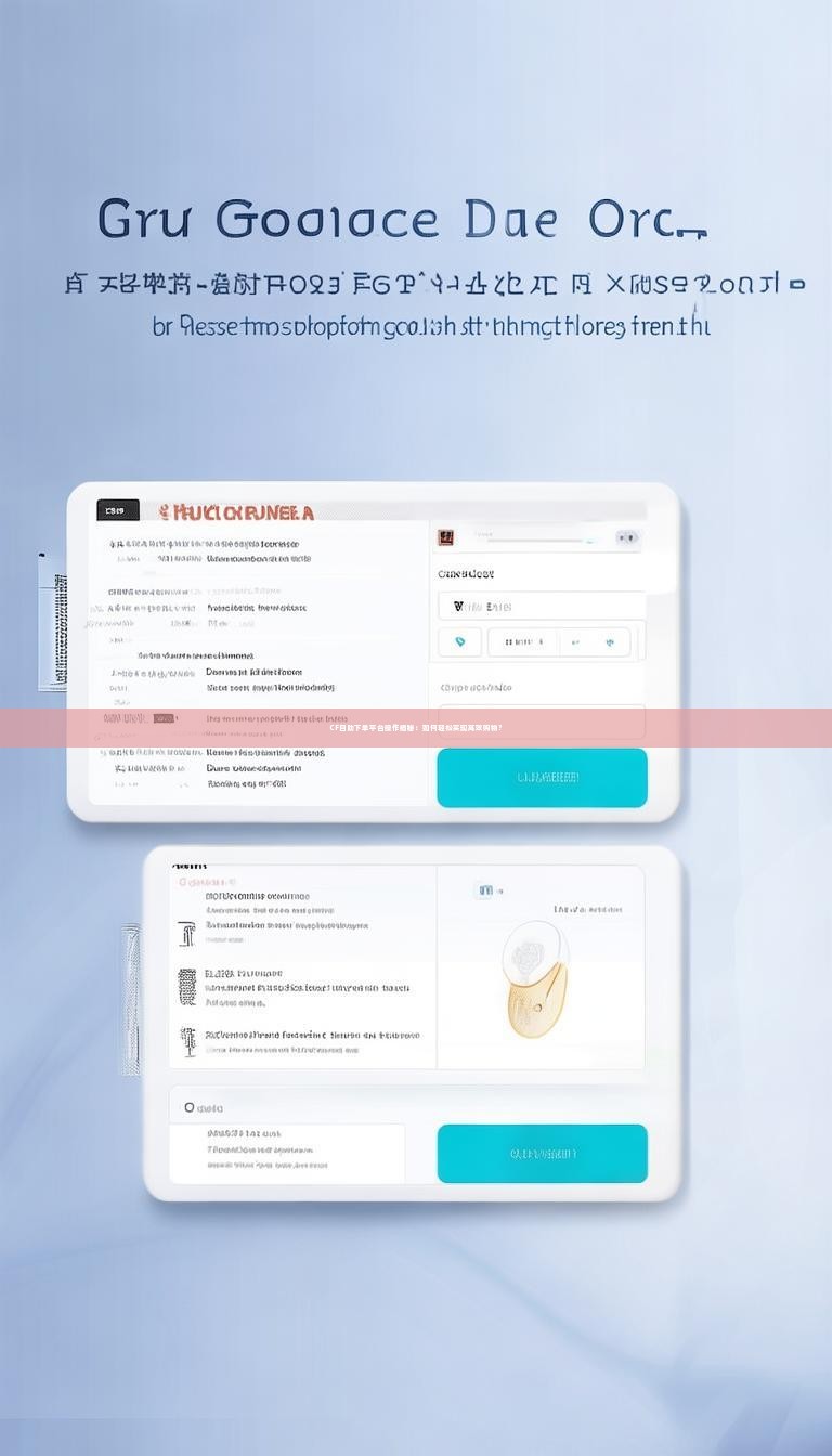 CF自助下单平台操作揭秘：如何轻松实现高效购物？