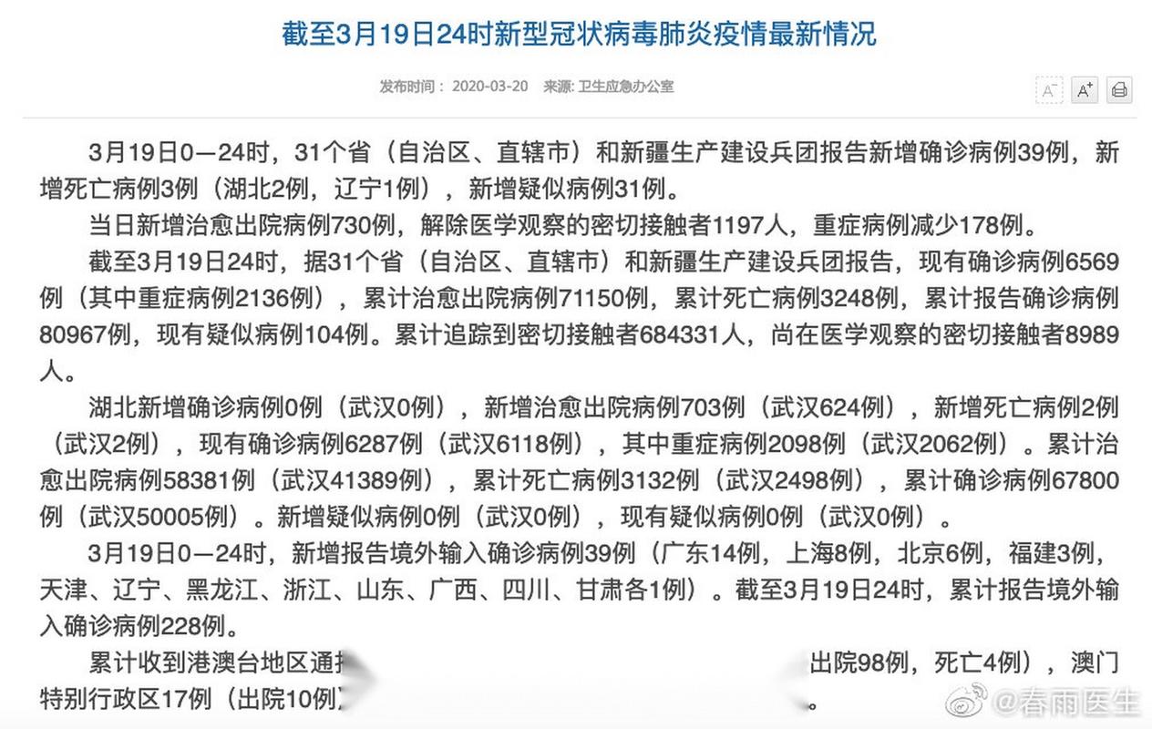 全国新增确诊数据查询：31省市新增病例数及境外输入详情