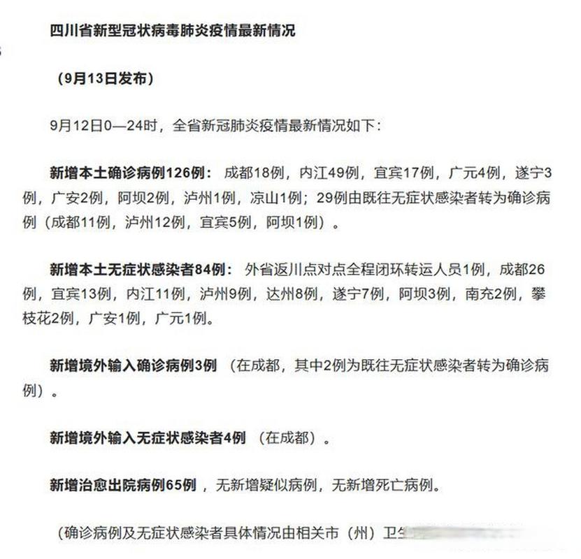 四川疫情最新消息：新增病例情况、小区封控及累计确诊数